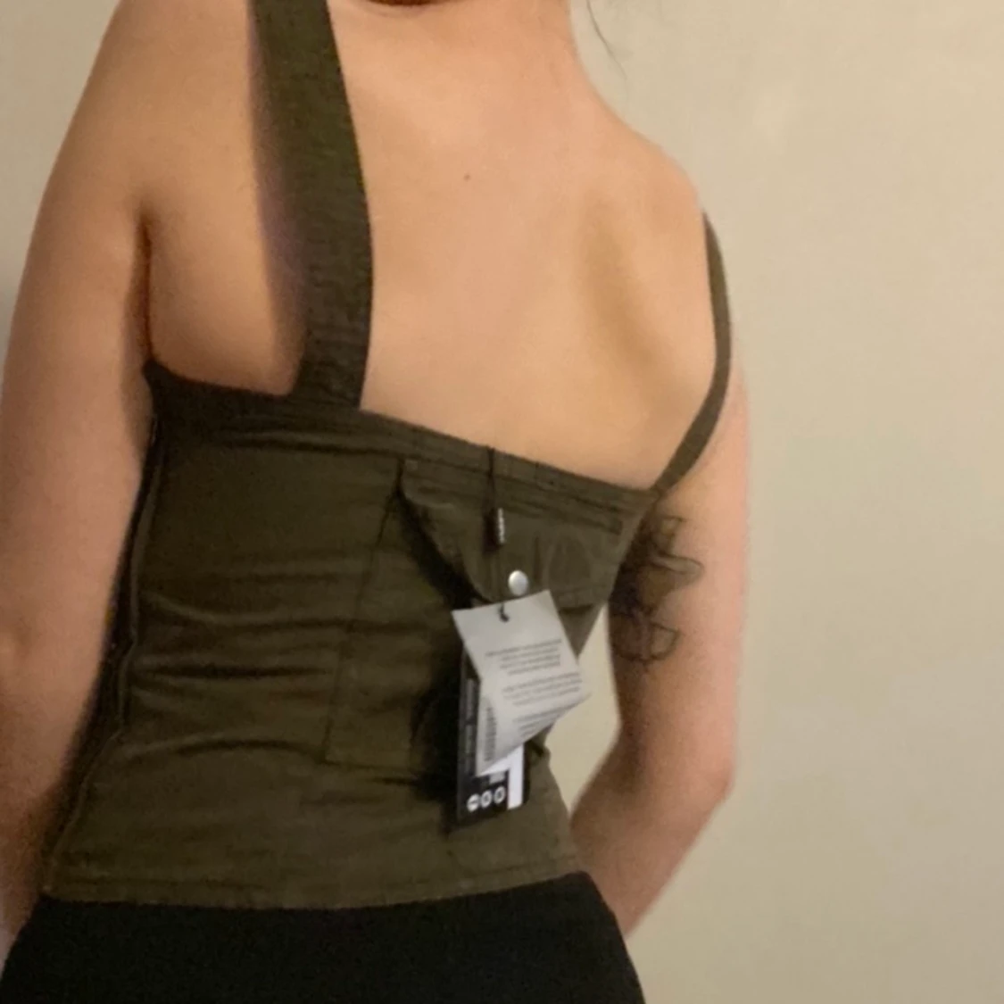 Mörkgrön cargo corset - 90