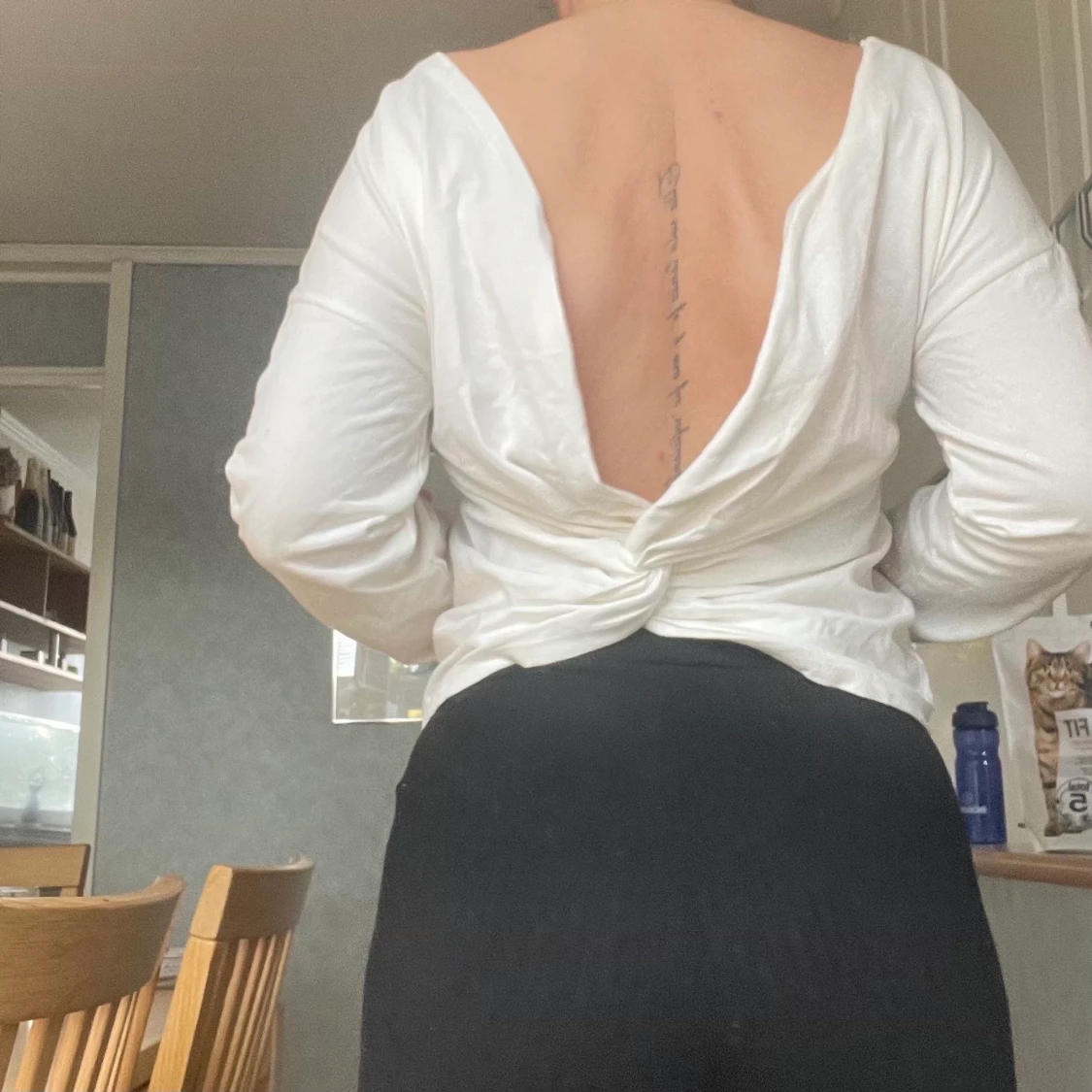 Vit öppen rygg topp Nelly  - 91