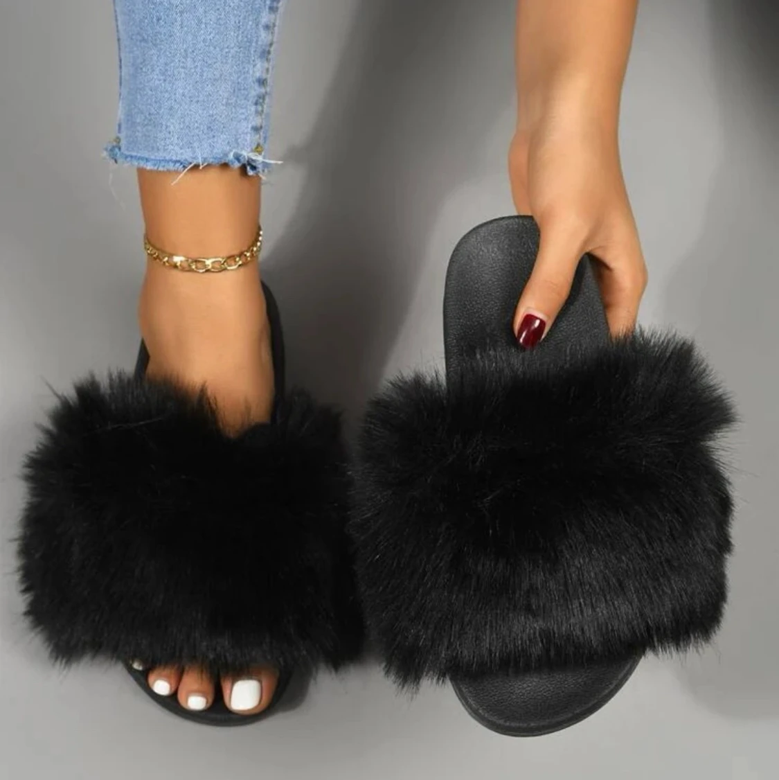 Helt nya flufftofflor  - 90