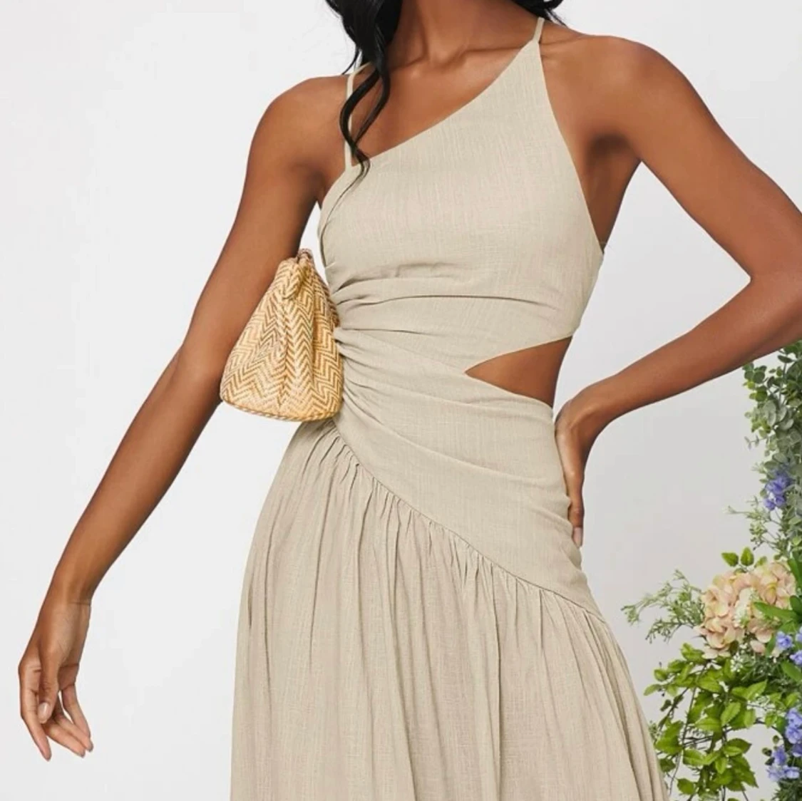 Lång klänning i linne 💓 - 90