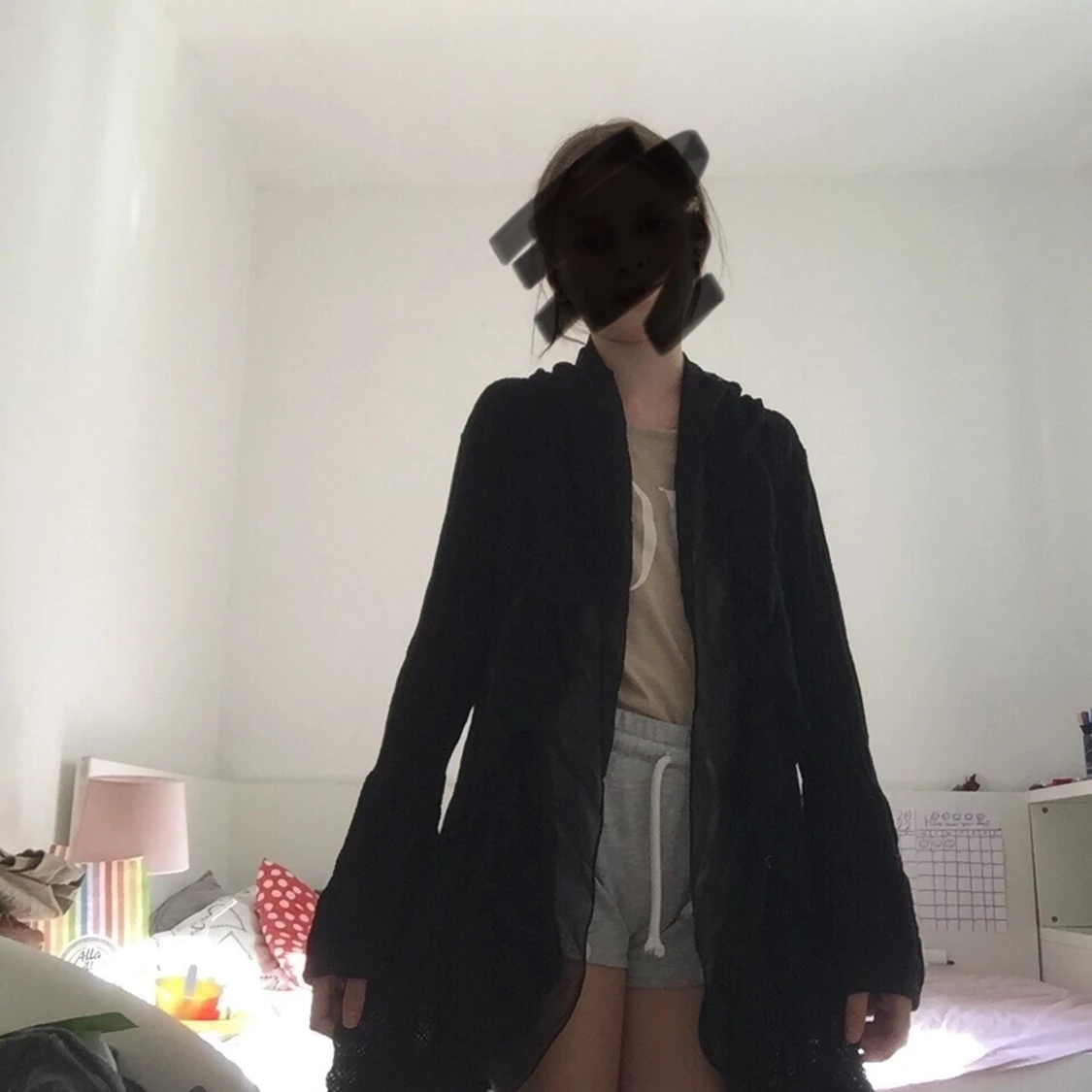 Svart stickad cardigan strl. M