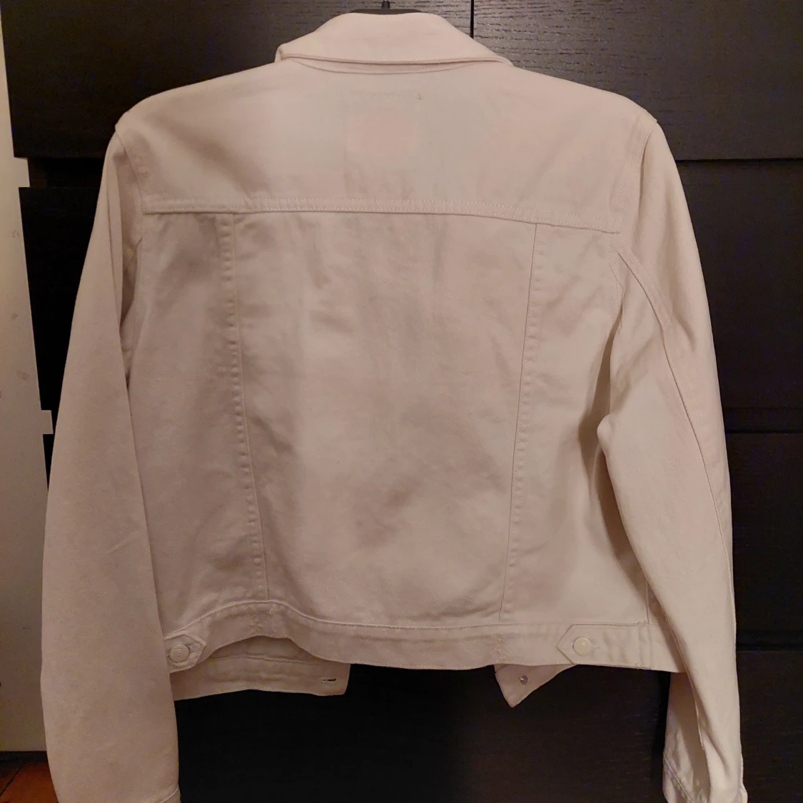 Beige/vit jeansjacka - 90