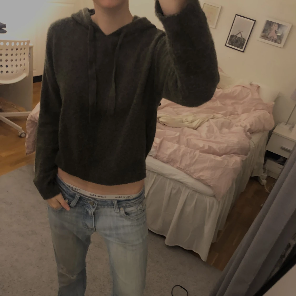 Stickad Hoodie  - 90