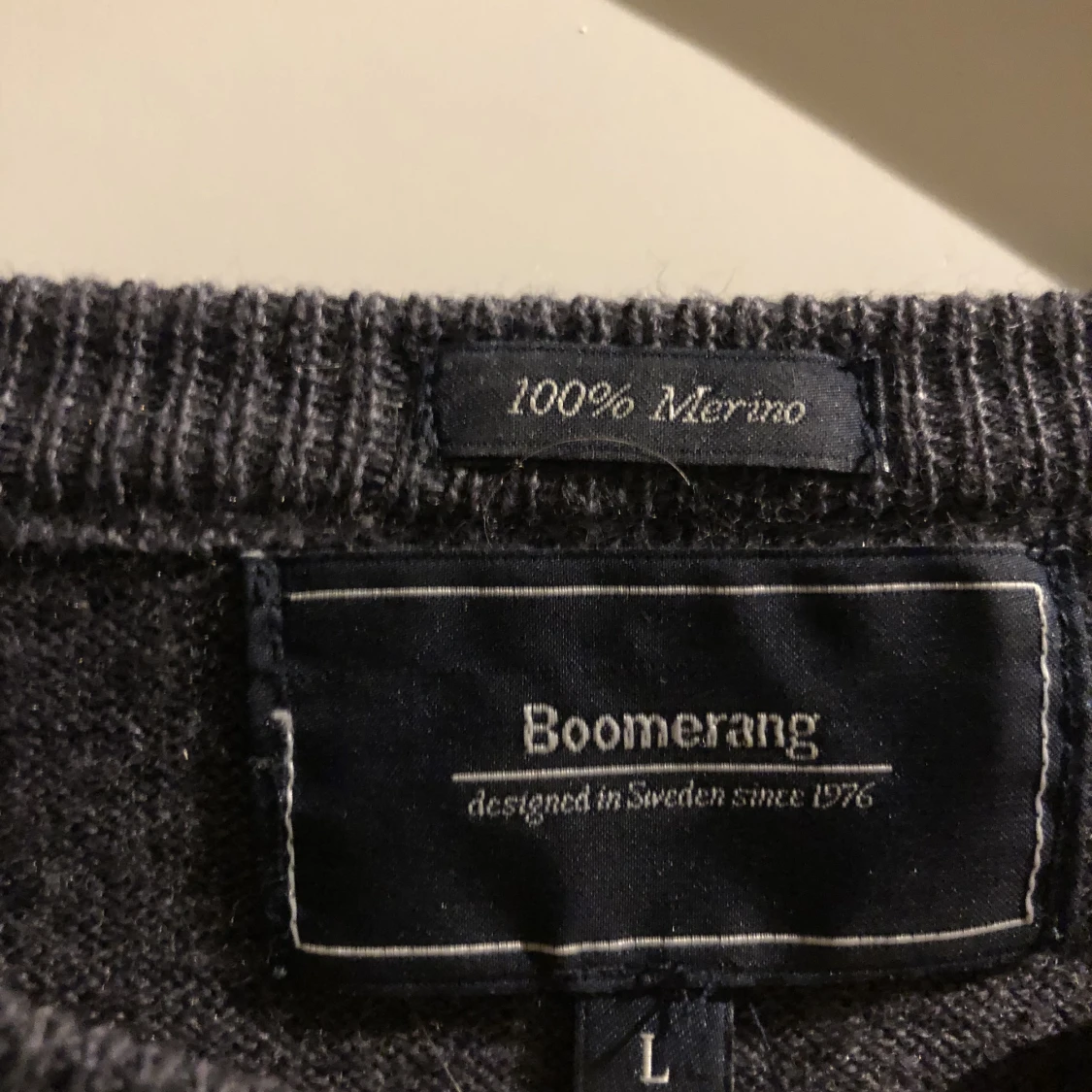 Grå stickad tröja - 90