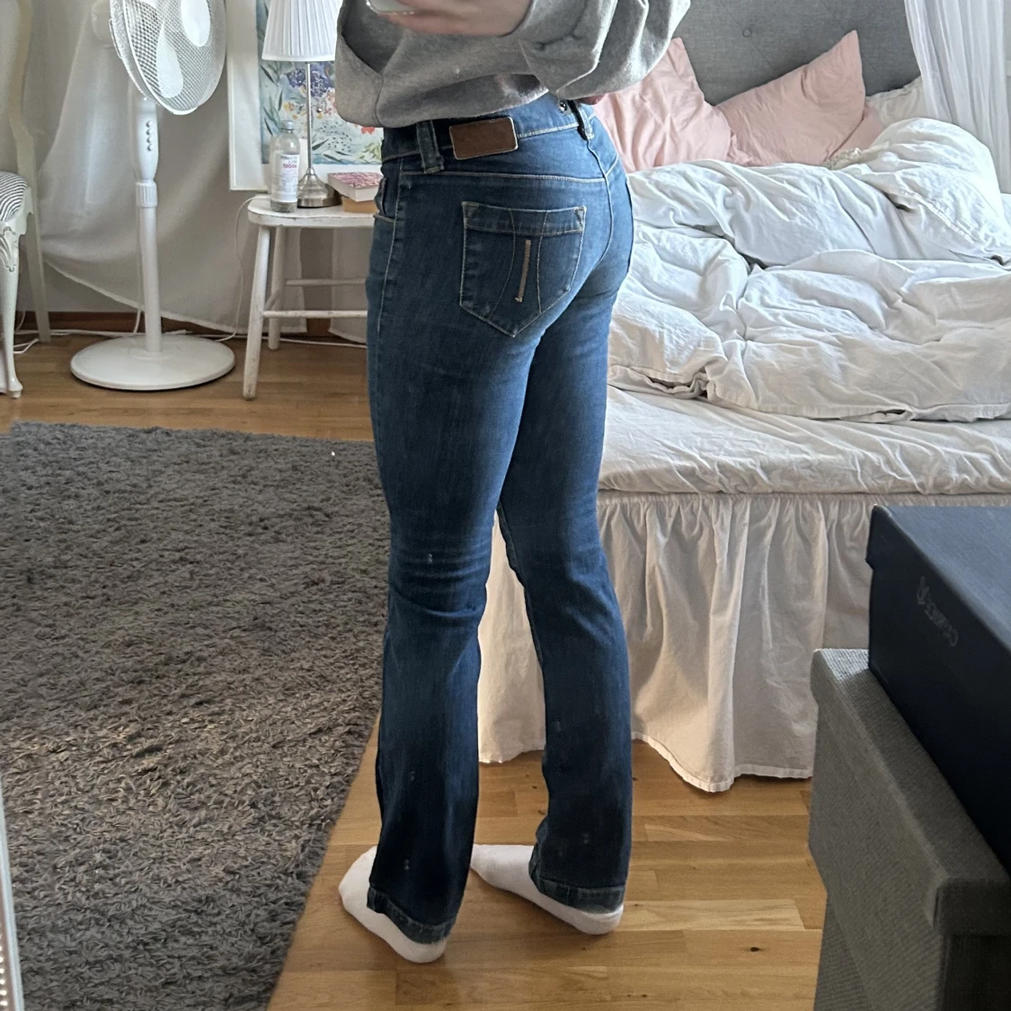 lågmidjade jeans  - 90