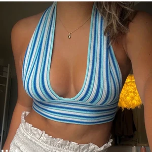 Snygg halterneck topp! (Lånad bild) - Säljer denna snygga halterneck från shein som man knyter baktill. Aldrig använd! Buda med minst 10kr och köparen står för frakten!