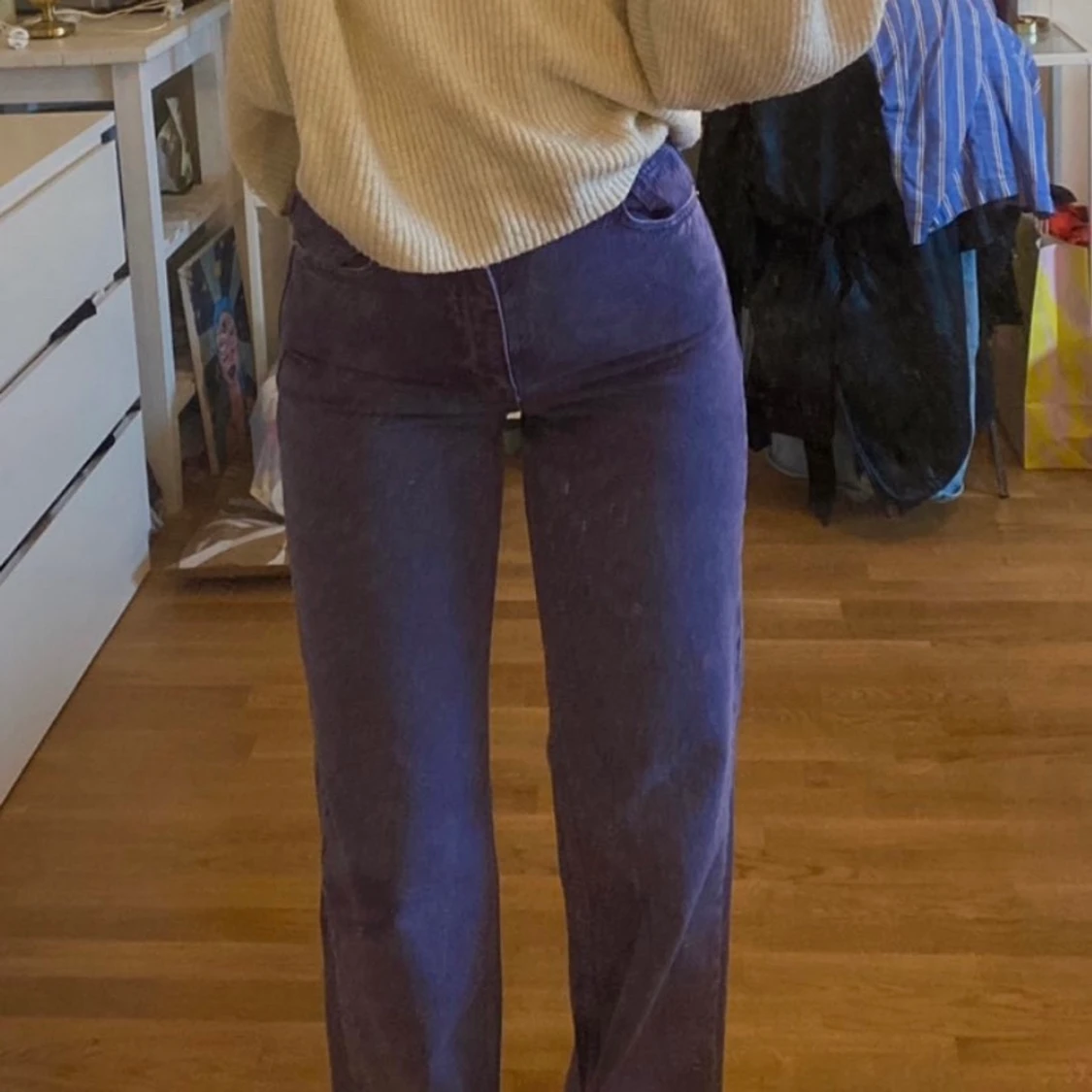 Lila jeans från Zara