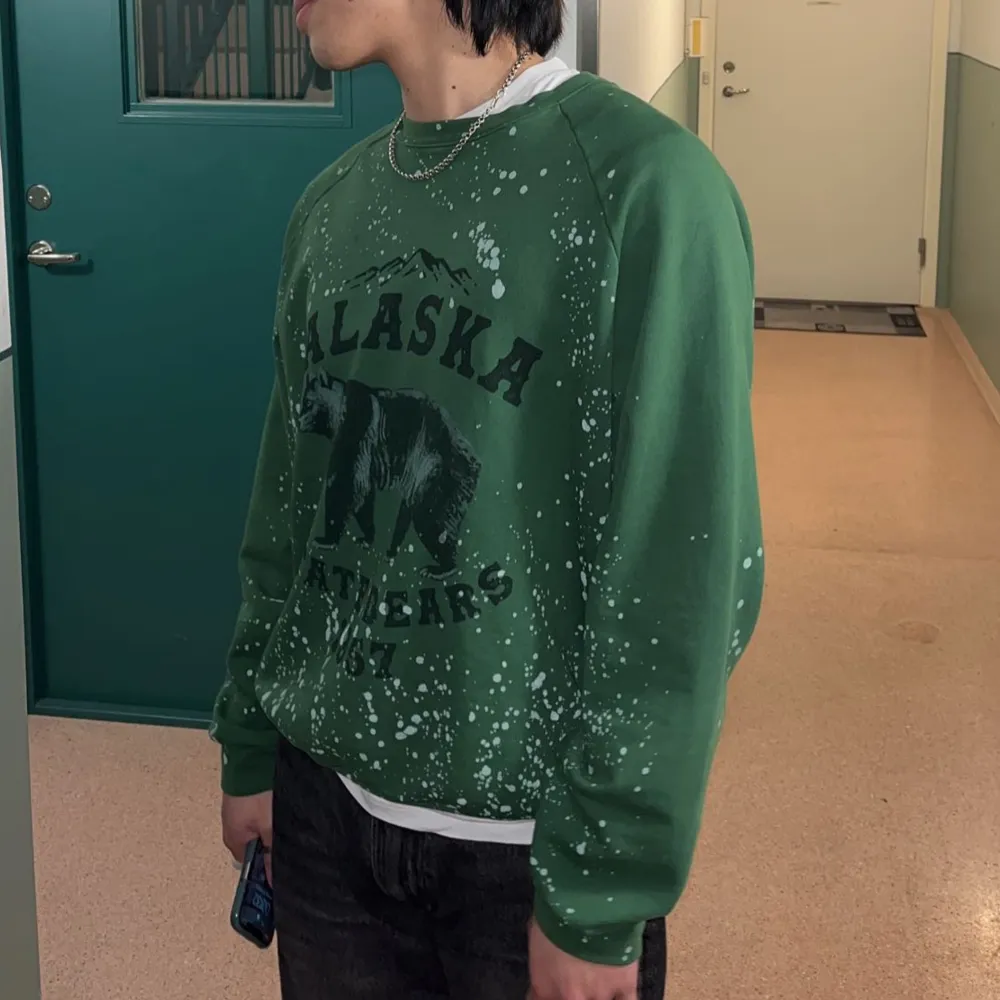 Grön Jaded London Alaska sweatshirt  8/10 skick, storlek XS men passar även S  349kr exkl frakt . Hoodies.
