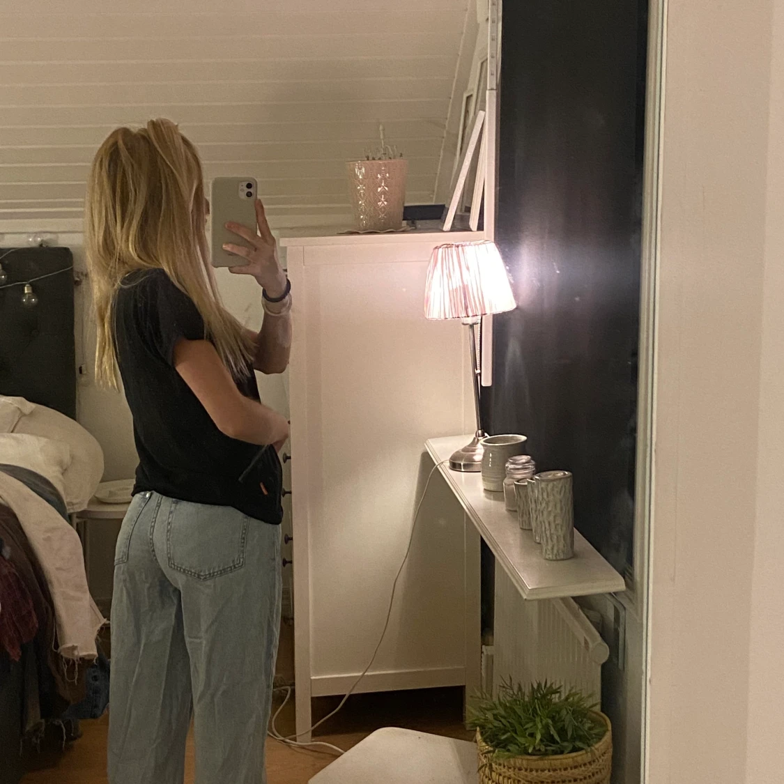 Ljus blå mom jeans - 91