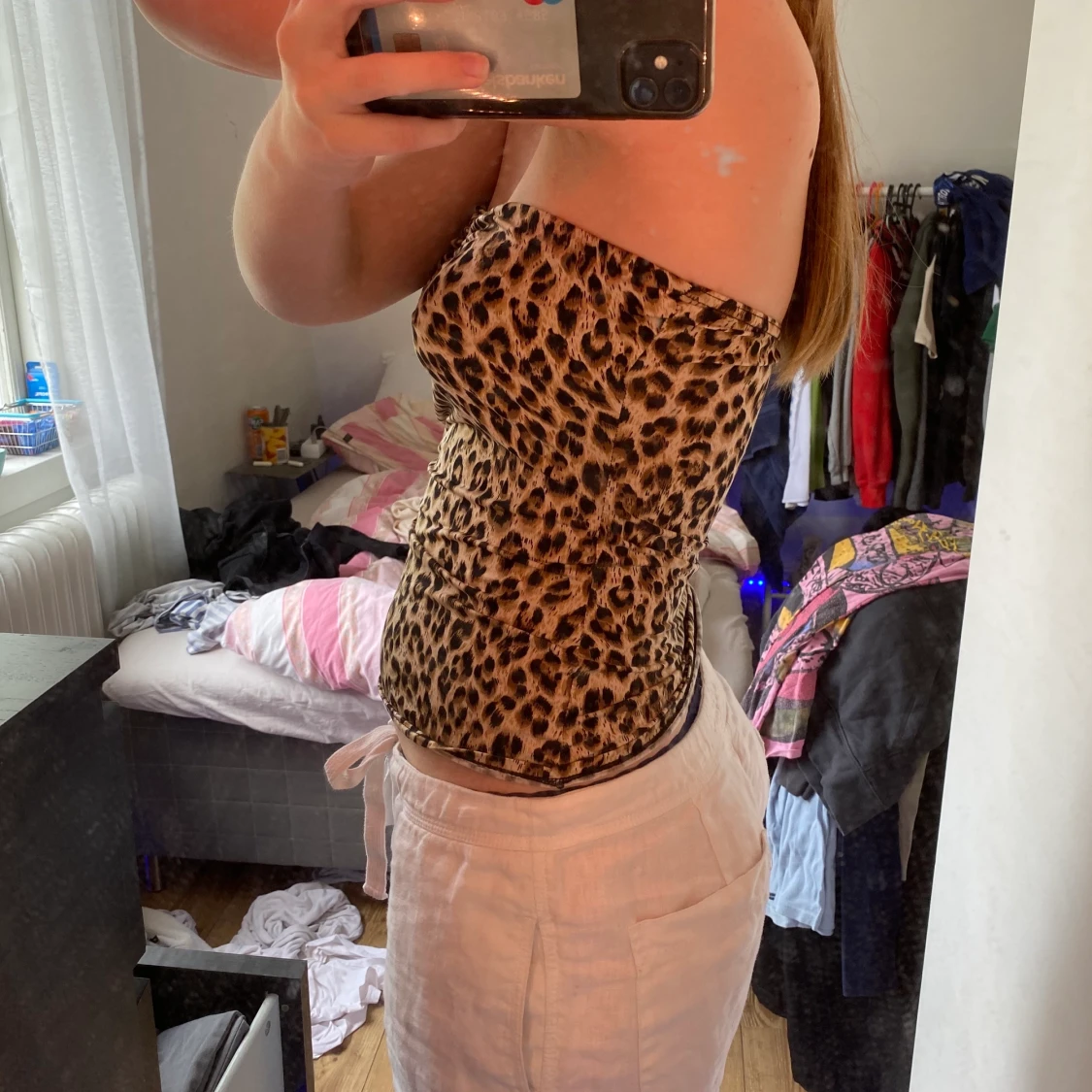 Leopard mönster topp  - 90