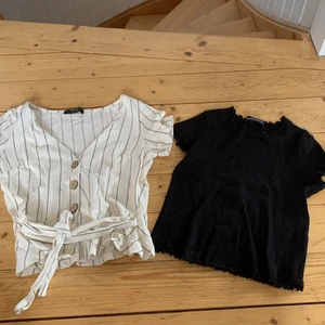 Toppar  - Randig tio i linnetyglook Bershka strl XS, svart top Brandy&Melville strl one size