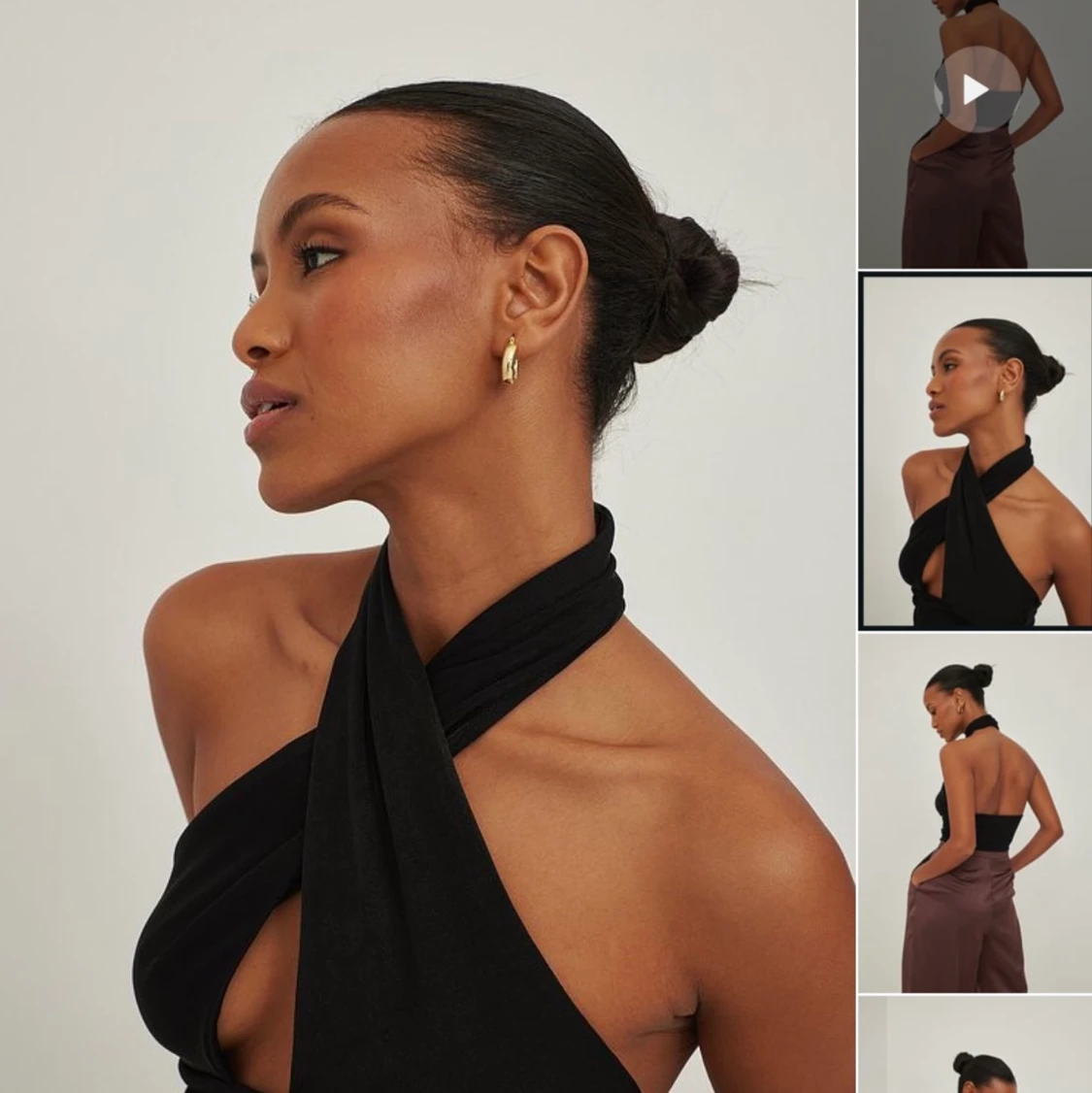 Vit halternecktopp - 90