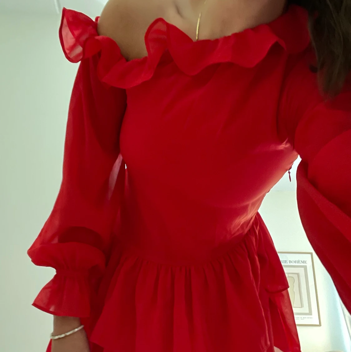 NA-KD Klänning röd strl 34 - 90