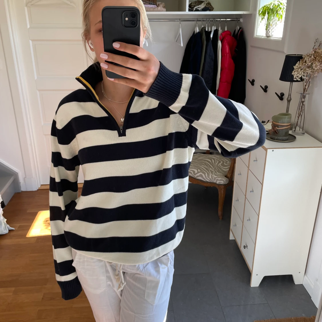 Randig tjocktröja  - 90