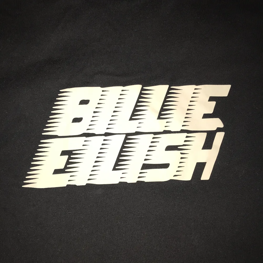 En Billie Eilish-tröja köpt på H&M. Inte använd så många gånger och är i väldigt bra skick💗Har nu sänkt mitt pris från 60kr till 35kr💓ord pris tror jag var 100kr💛 . T-shirts.