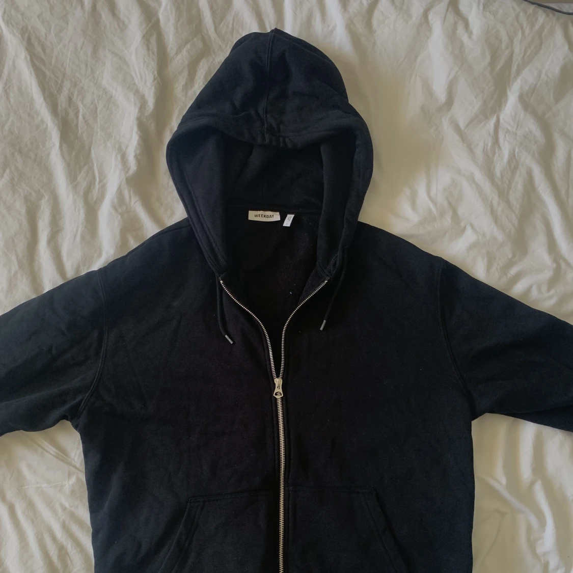 Weekday Zip Up Hoodie- Svart - 90