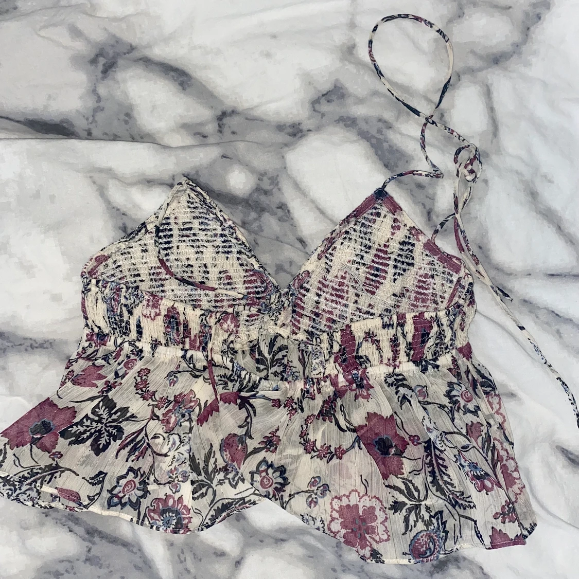 Zara topp med öppen rygg🤍 - 90