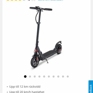 El scooter  - El scooter som är köpt från net on net köpte den under sommaren 2021 har använt den endast 8-9 gånger Och inte mer säljer pågrund av att den inte kommer till användning längre inget fel med den alls allt funkar med den och den ser helt ny ut också. Den åker max upp till 20 km går att trimma den om man vill att den åker längre max kg 70 batteriet på den är jätte bra man får också med batteriet såklart priset på el scooter just nu är 2400kr mitt pris är 1200kr snabb affär kan priset gå ner!❤️