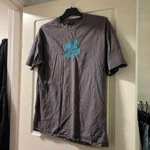 Grå t-shirt med draktryck - Snygg men kommer inte till användning