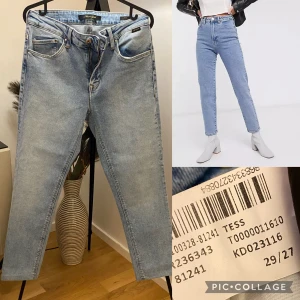 Mom jeans - Blå mom jeans 