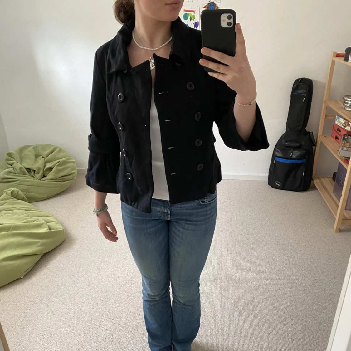 Svart kort kappa - 91