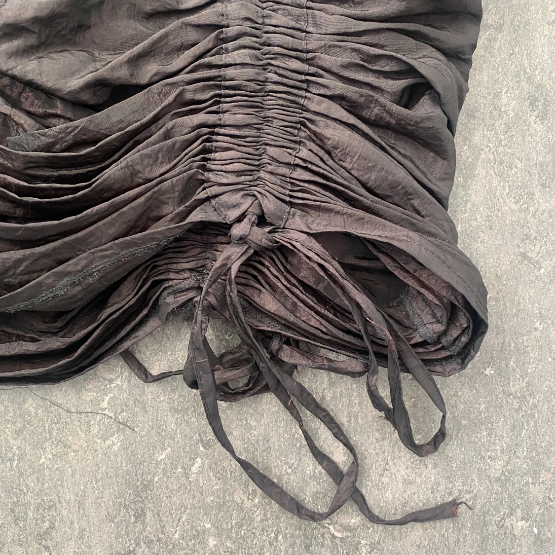 Draperad brun kjol - 90