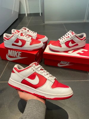 Nike dunk low Championship red  - Storlek 40,5 & 45 Skick: 8-9/10 Original box medföljer  Kan frakta eller mötas upp 
