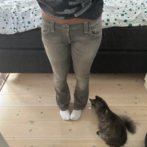 Nudie jeans - Skit snygga gråa lågmidjade jeans från Nudie jeans! Midjemått 41 innerbenslängd 80 🙏🏼