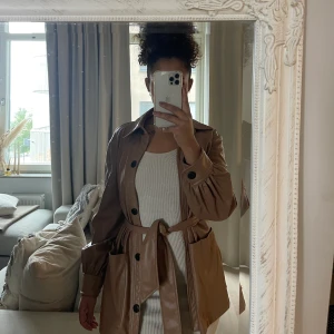 Läderjacka  - Brun läderjacka 