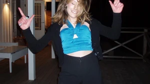 Blå fest topp  - Blått fest linne i silkes material  Euphoria vibes 