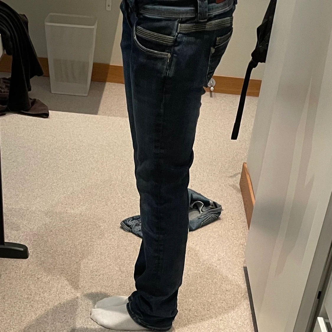 Pepe jeans mörkblå lågmidjat - 90