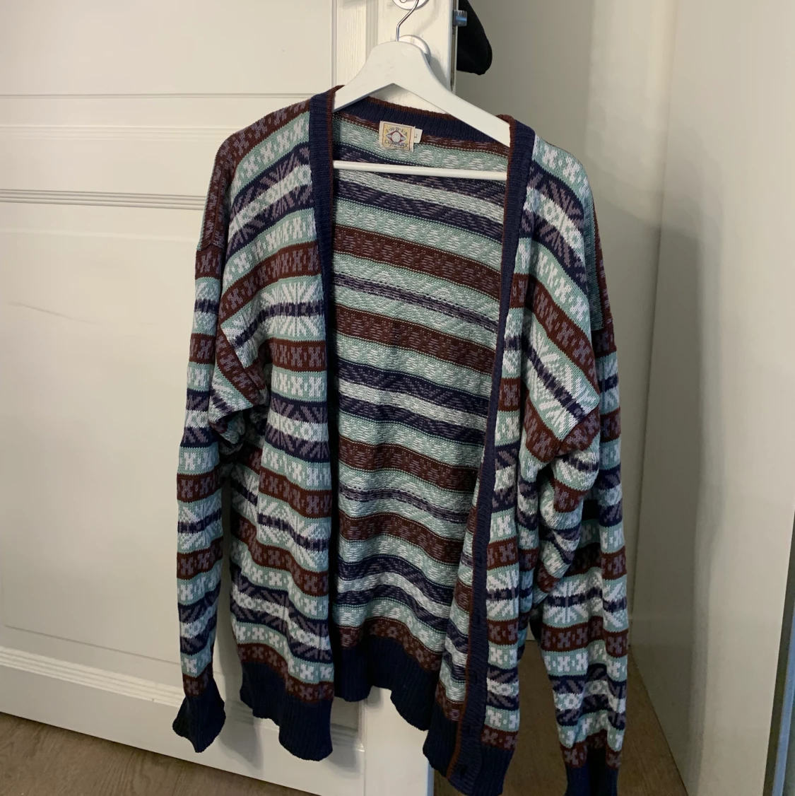 Stickad cardigan, kofta  - 90