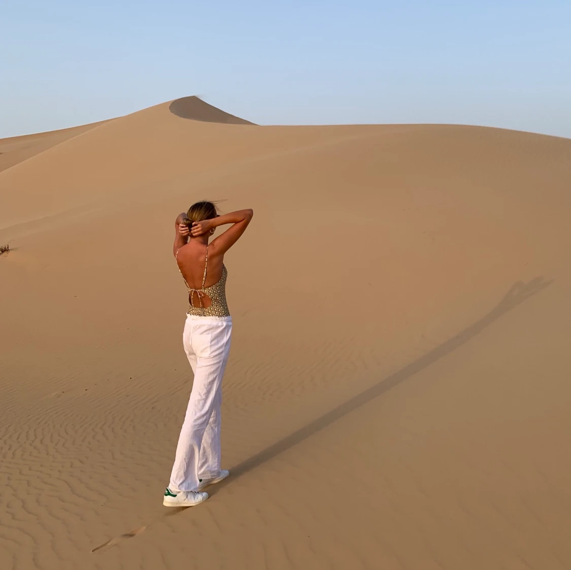 Lågmidjade linne byxor - 90