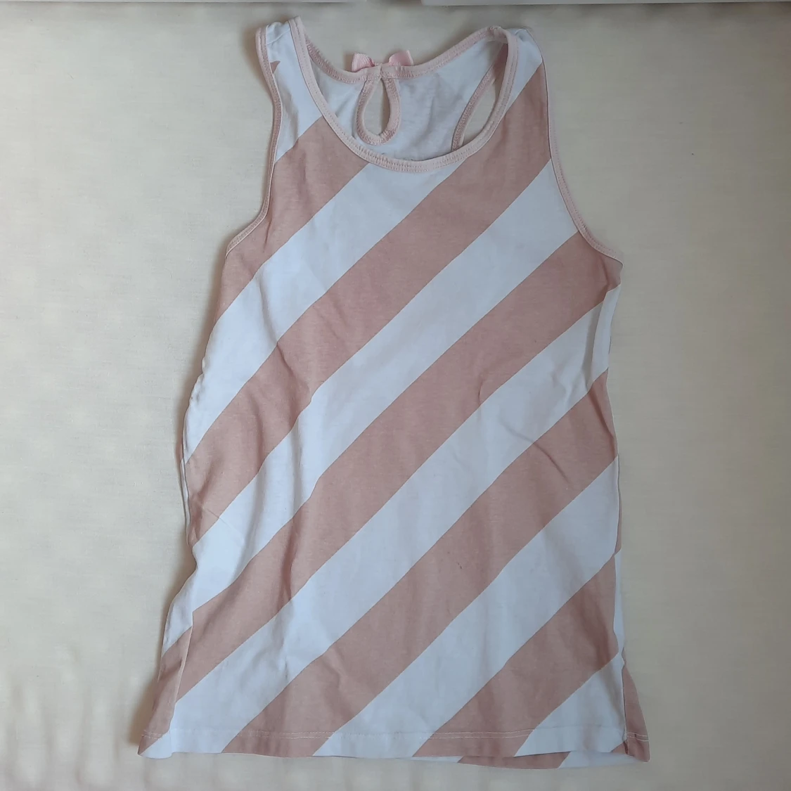 Rosa randigt linne i st XS