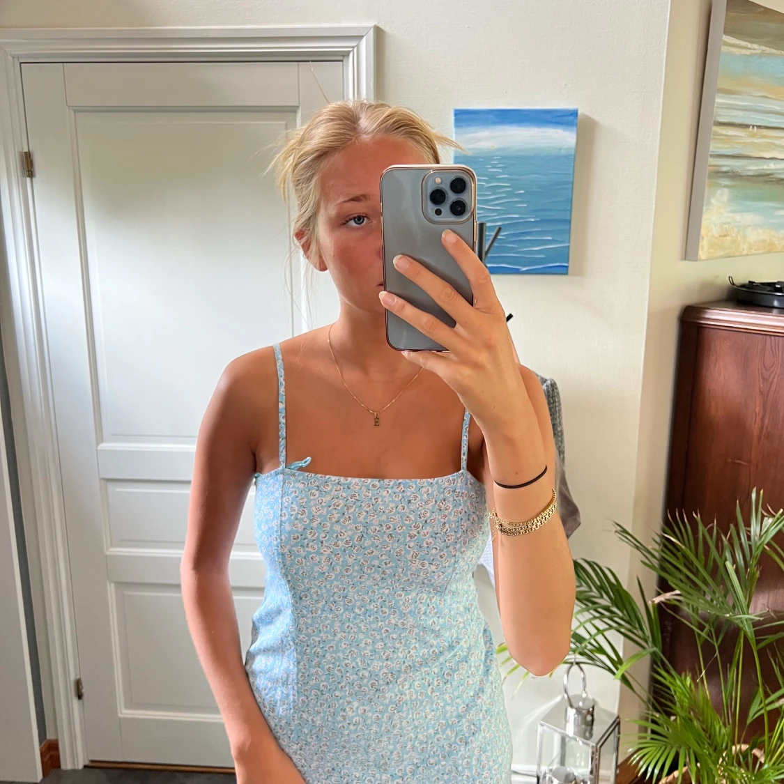 Blommig klänning - 90