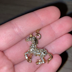 Hästhalsband - Häst halsbandet är guld. På hästen så finns det silver prickar. + frakt 