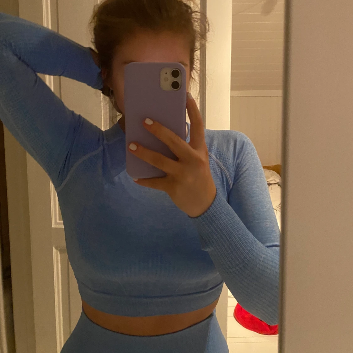 Blått Seamless Träningsset - 91