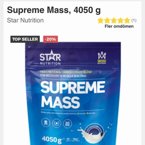  - Weight gainer protein pulver, är öppnad å ha smakat en gång (en shake) bara, insåg då att jag beställt fel smak är Mintchoklad, smakar som after eight, Är 4KG, kan fraktas annars hämtas den där jag bor 🙂 