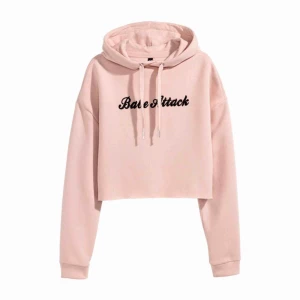  - Snygg crop hoodie från H&M! Knappt använd så insidan är fortfarande mjuk och len, och den baby rosa färgen har inte missfärgats 😊✨ Pris kan diskuteras! 