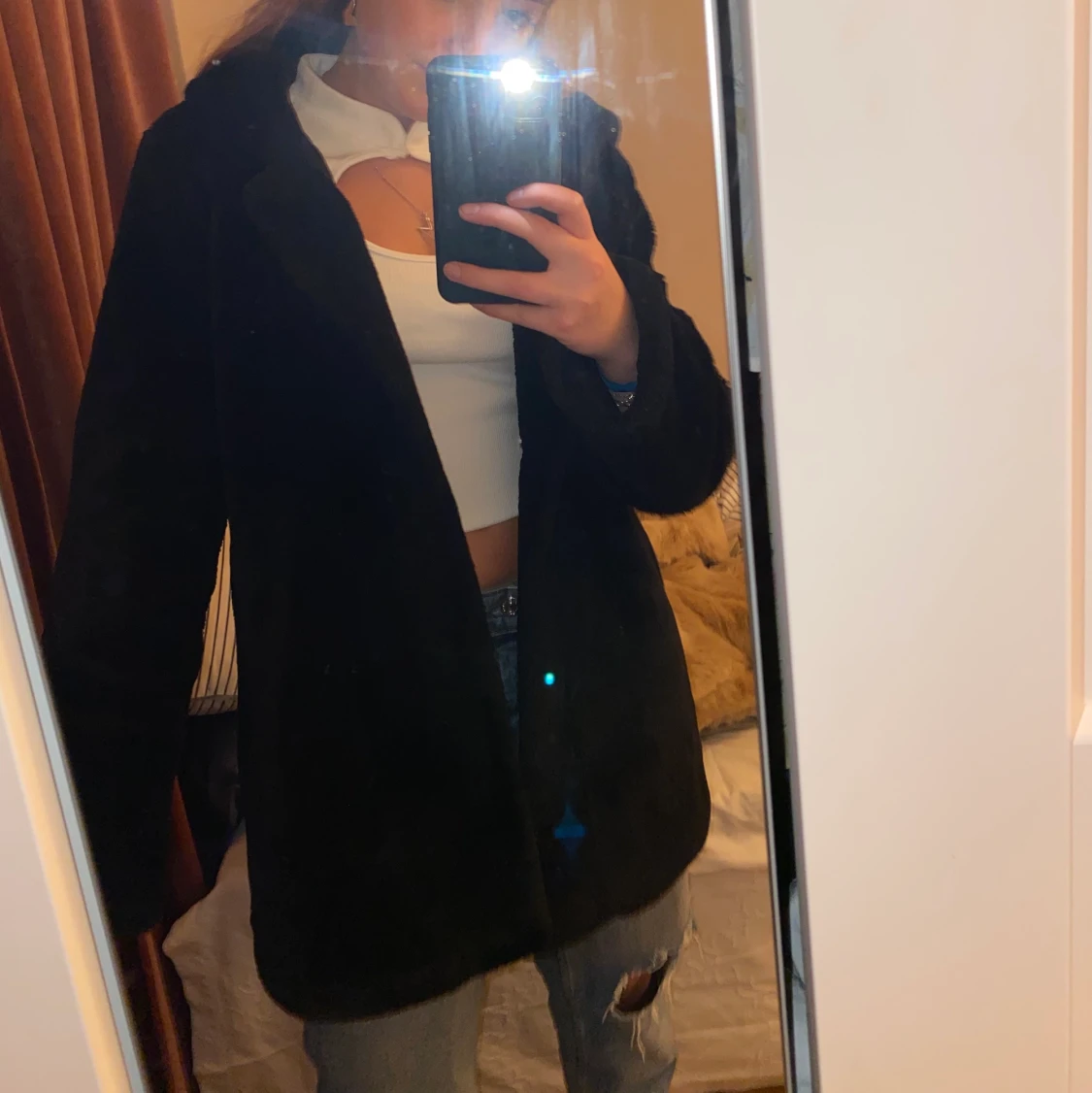 Snygg fakepälskappa  - 91