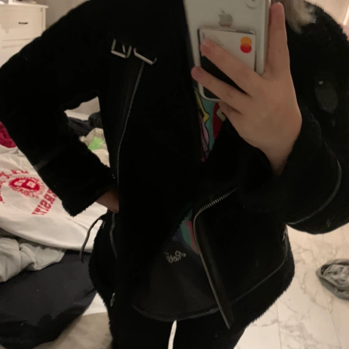 Bikerjacka i mockaimitation - 90