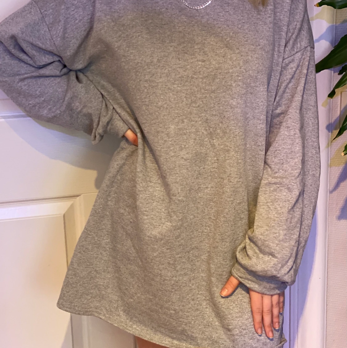 Grey Sweatshirt dress Missguided
