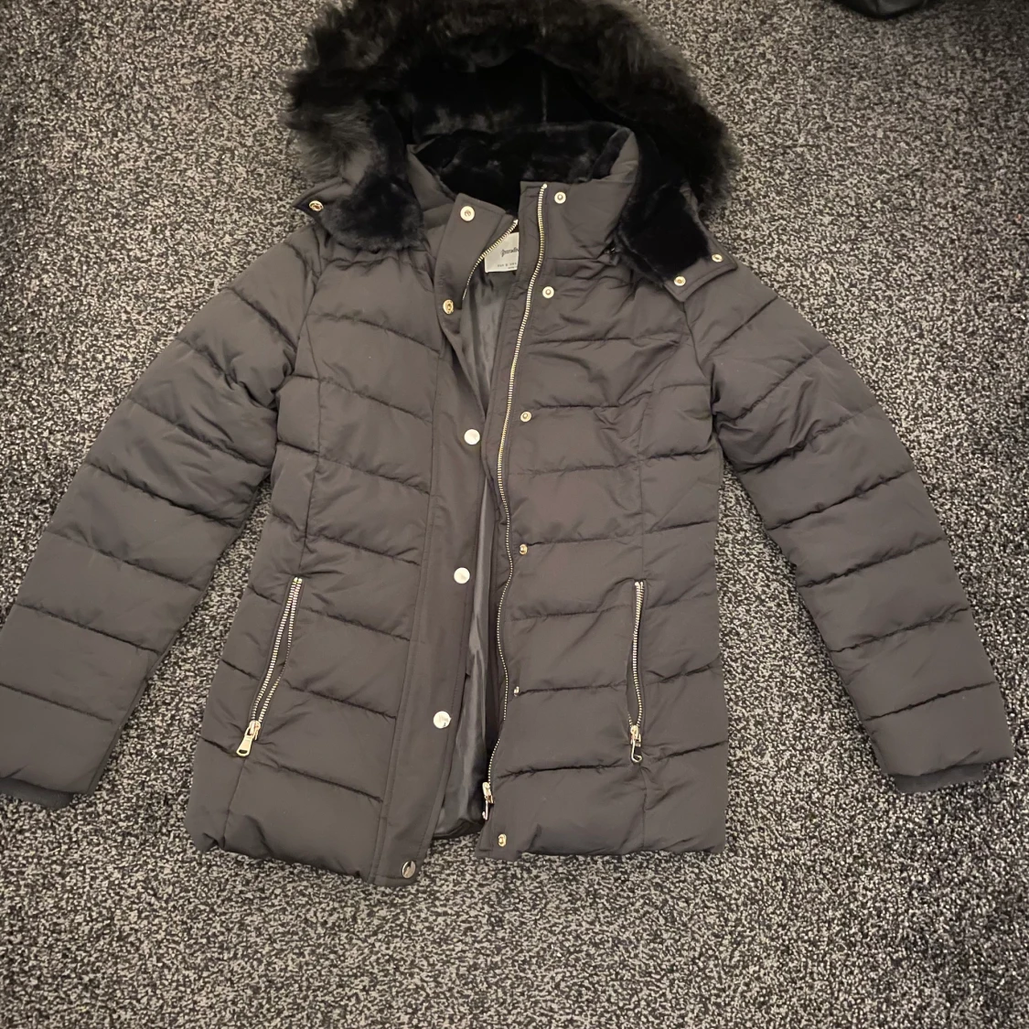 Svart Stradivarius vinterjacka - 90