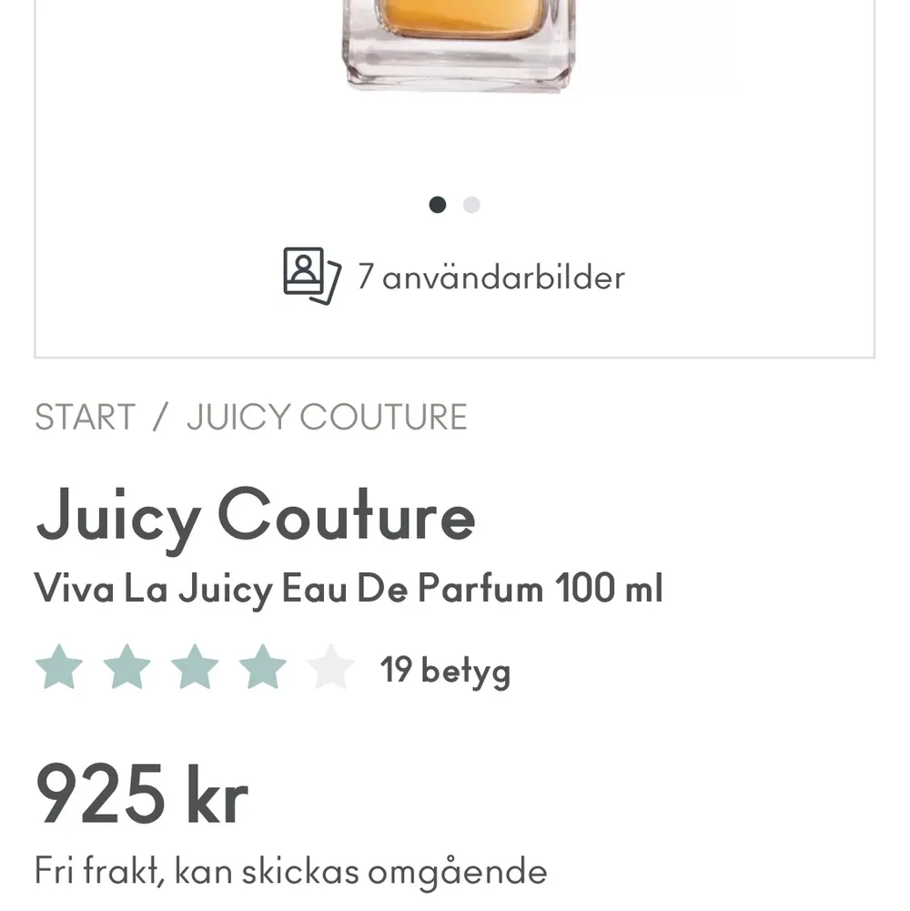 Säljer min fräscha parfym från Juicy Coture som heter Viva La Juicy. Som man ser på bilden har jag inte använt parfymen så mycket, så den är som gott som ny. Har även förpackningen kvar till frakt! Nypris är 925 kr och mitt pris är 450+ frakt🤍✨. Accessoarer.
