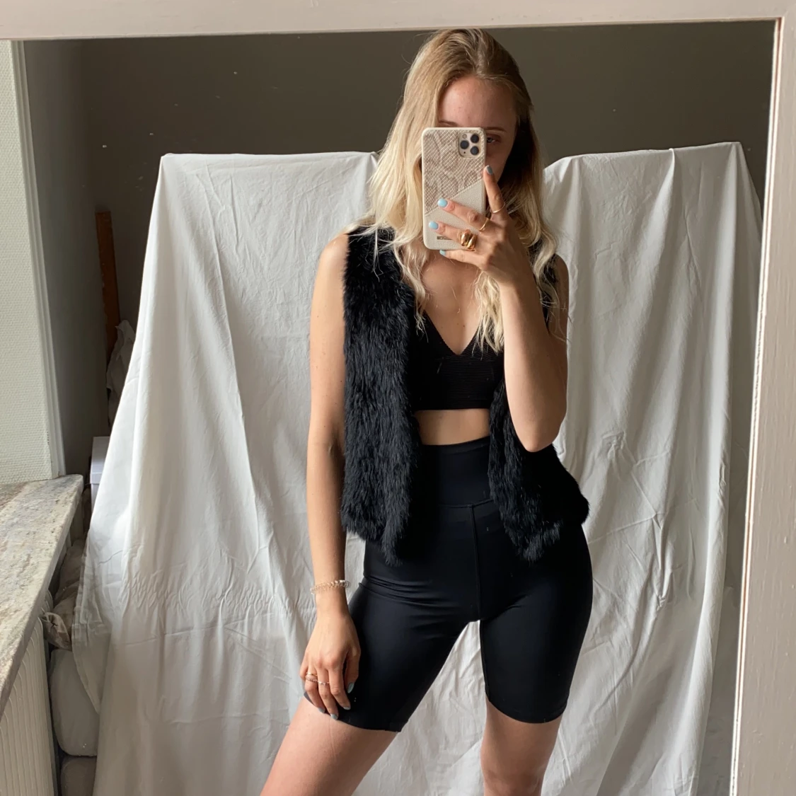 Äkta pälsväst vintage