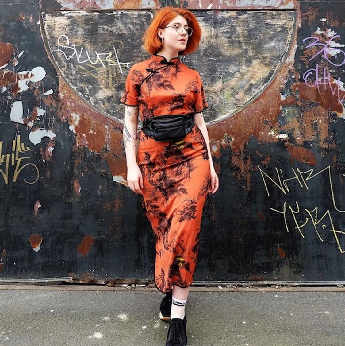 Klänning m slits  - 91