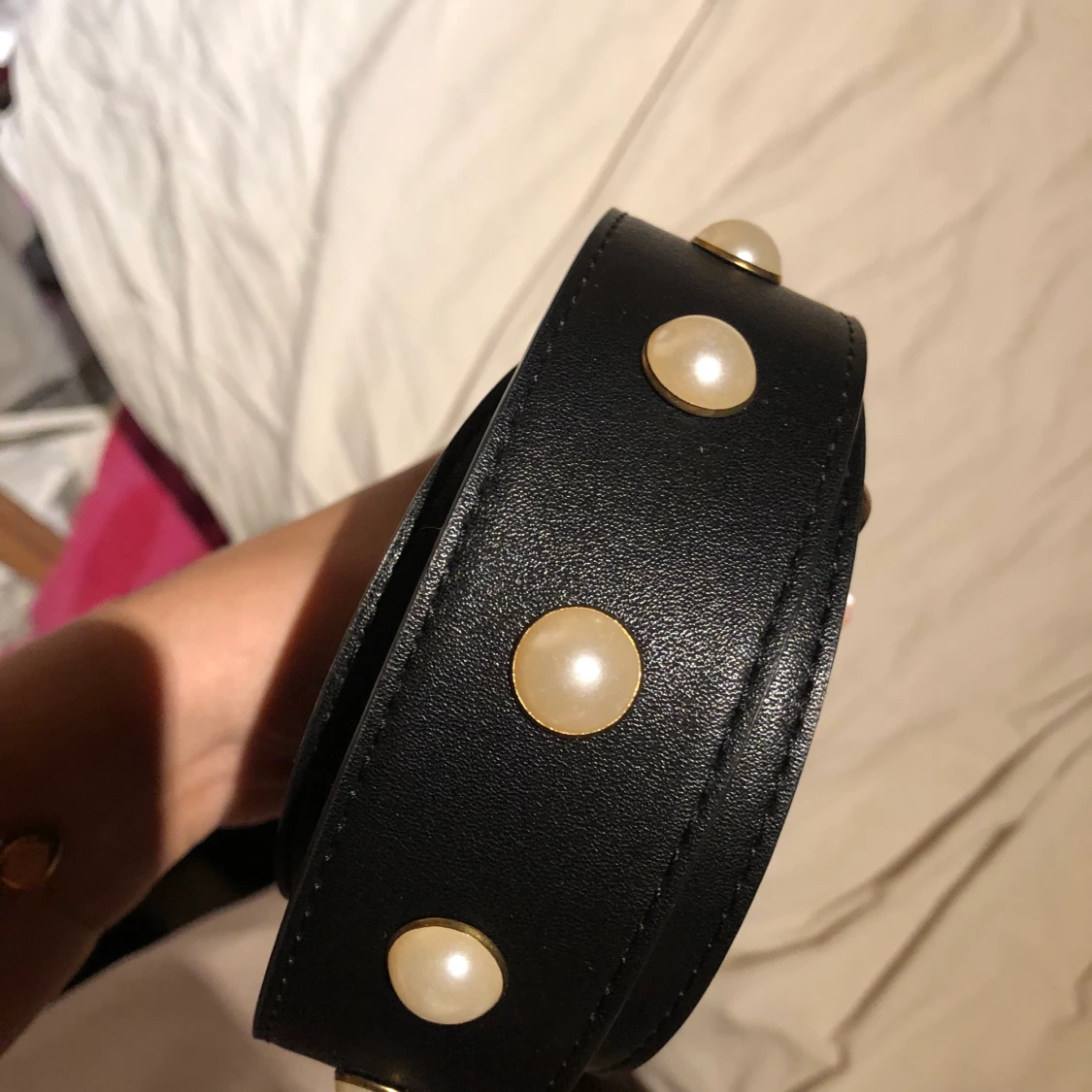 Väskband med pärlor  - 90