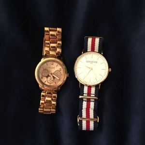  - En rosguld klocka från Regal, med skyddsplast kvar. Den andra klockan är från Winchester Sweden, och även den har detaljer i rosguld. (40kr/st)