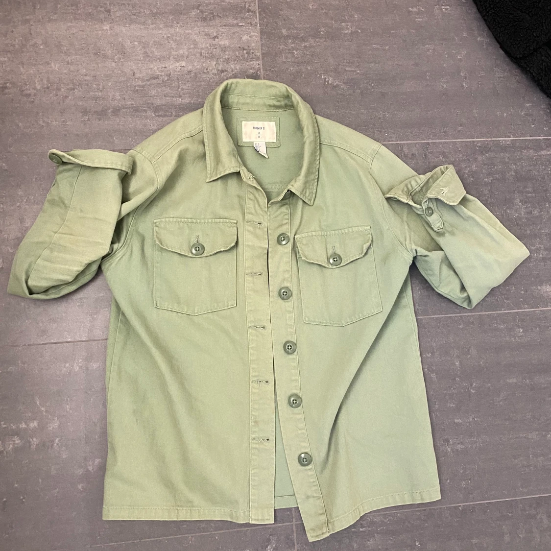 Grön skjortjacka - 90