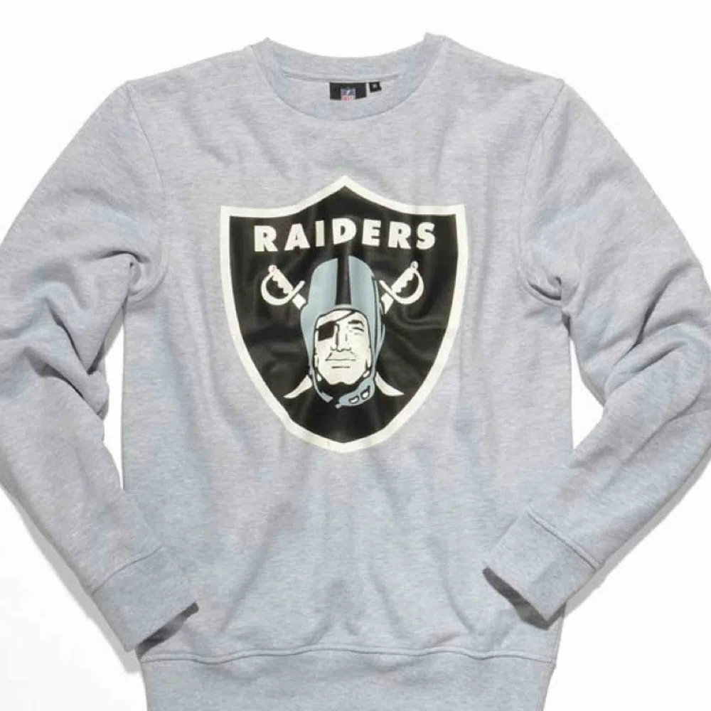 Raiders sweatshirt grå, knappt använd trycket har lite slitningar dock. . Hoodies.